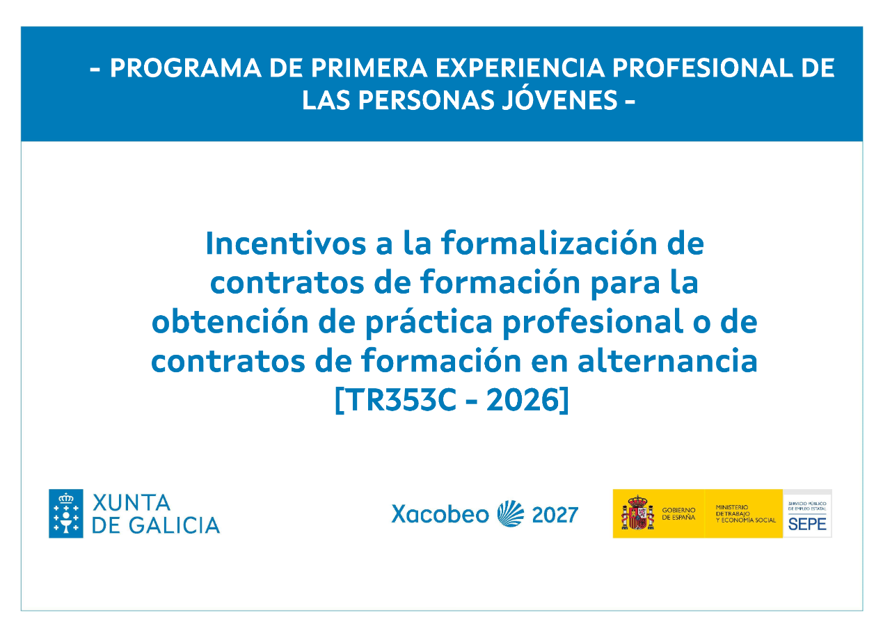 Incentivos a la formalización de contratos de formación para la obtención de práctica profesional o de contratos de formación en alternancia [TR353C - 2026]
